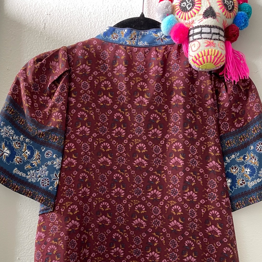 SEA NEW YORK Silk Vegetal Mandarin Blouse 4 $258 - Picture 6 of 10